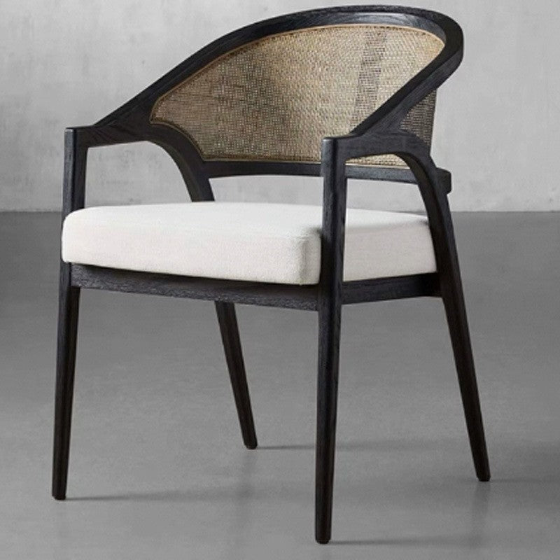 Solid Wood Rattan Woven Guesthouse Hotel Rattan Chaise