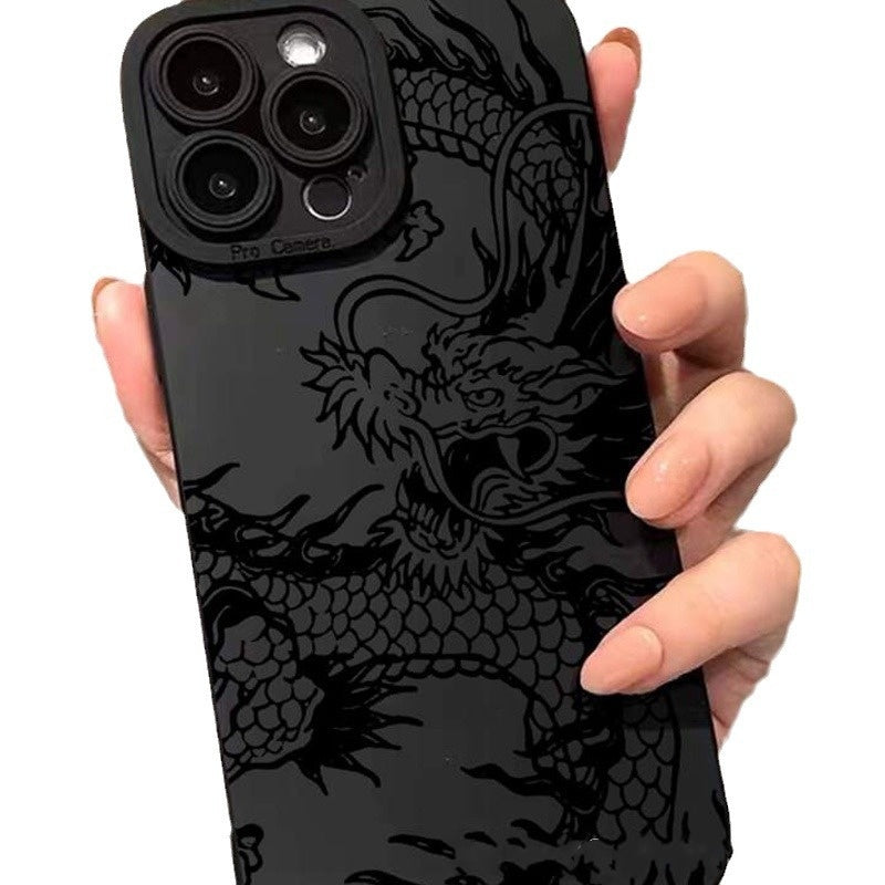 Cas de téléphone design Dragon noir créatif et polyvalent
