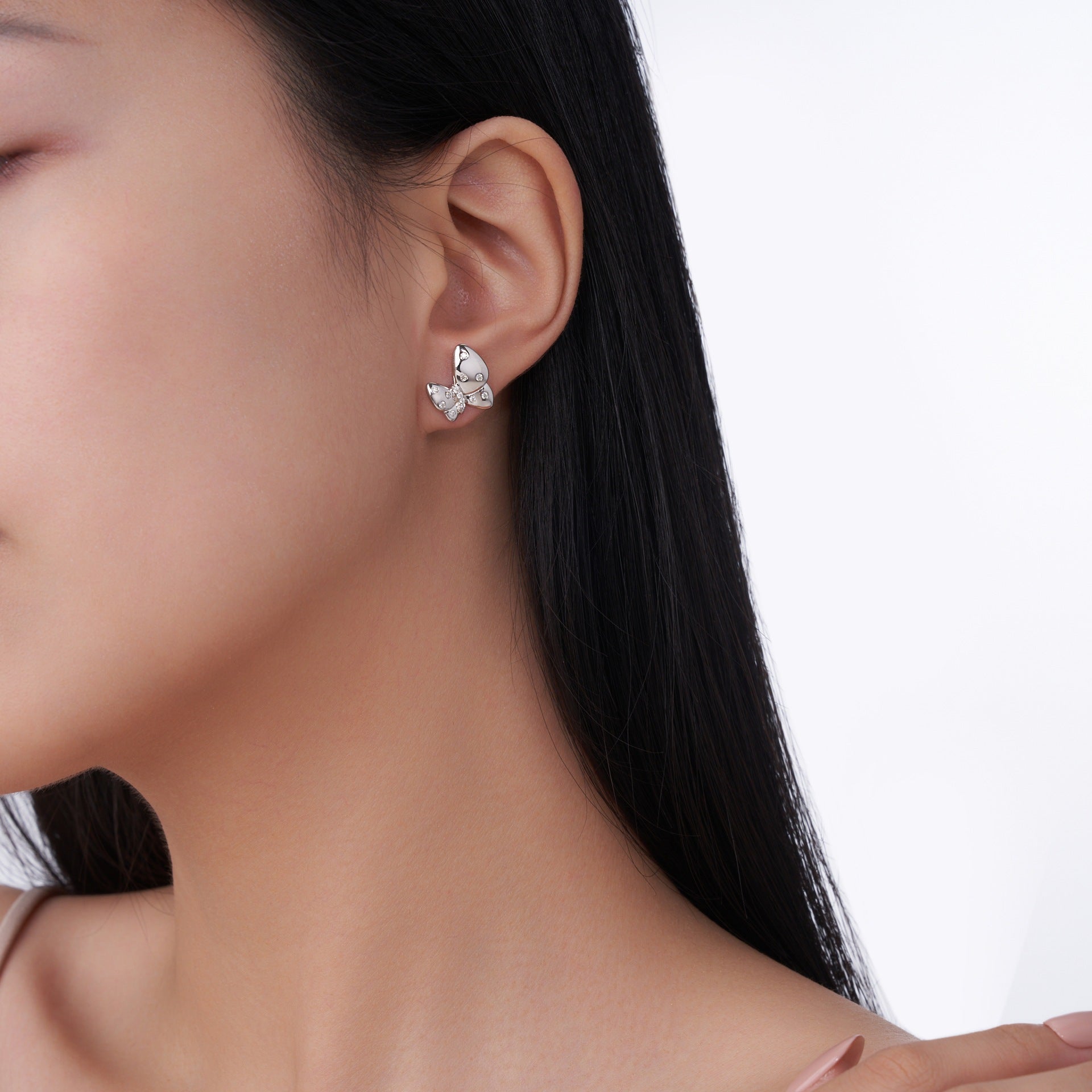 S925 Boucles d'oreilles Sterling Silver Sterfly Stud