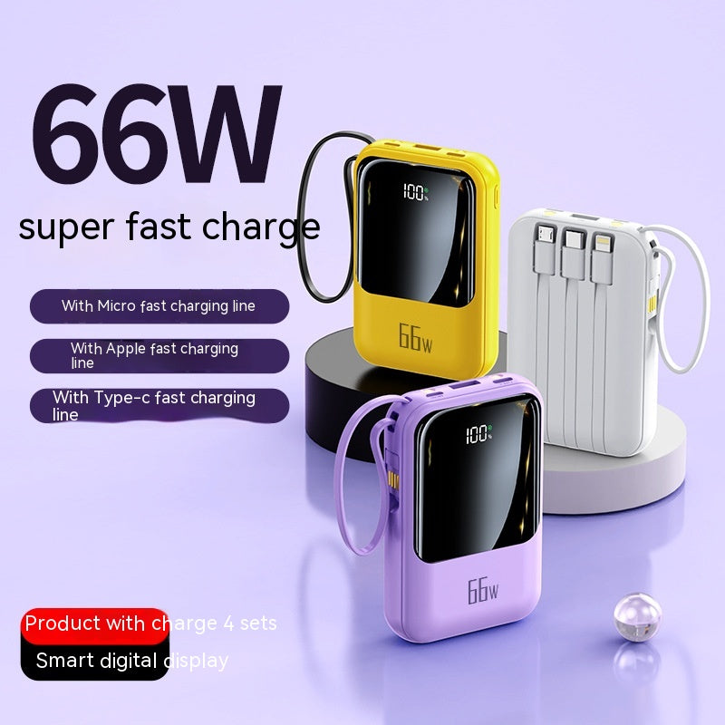 Avec câble Power Bank 66W bidirectionnel Super Fast Charge