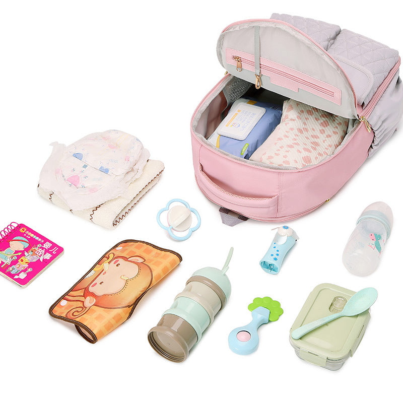 Sac Mummy Grande capacité Sac à couches bébé multi-poches Sac à dos