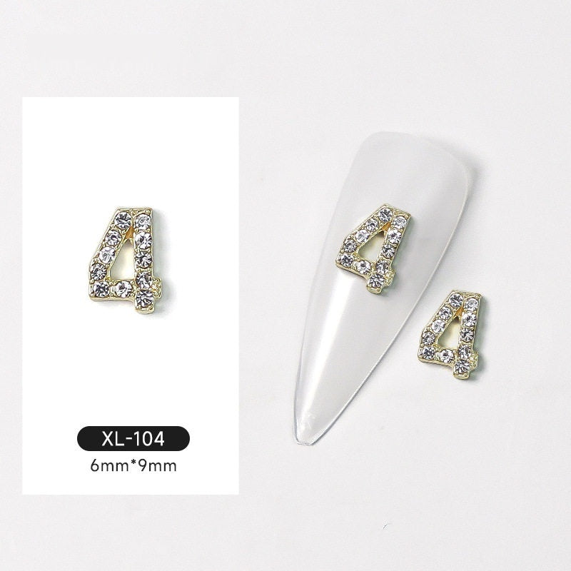 3D Explosion numérique or ongles bijoux accessoires diamant