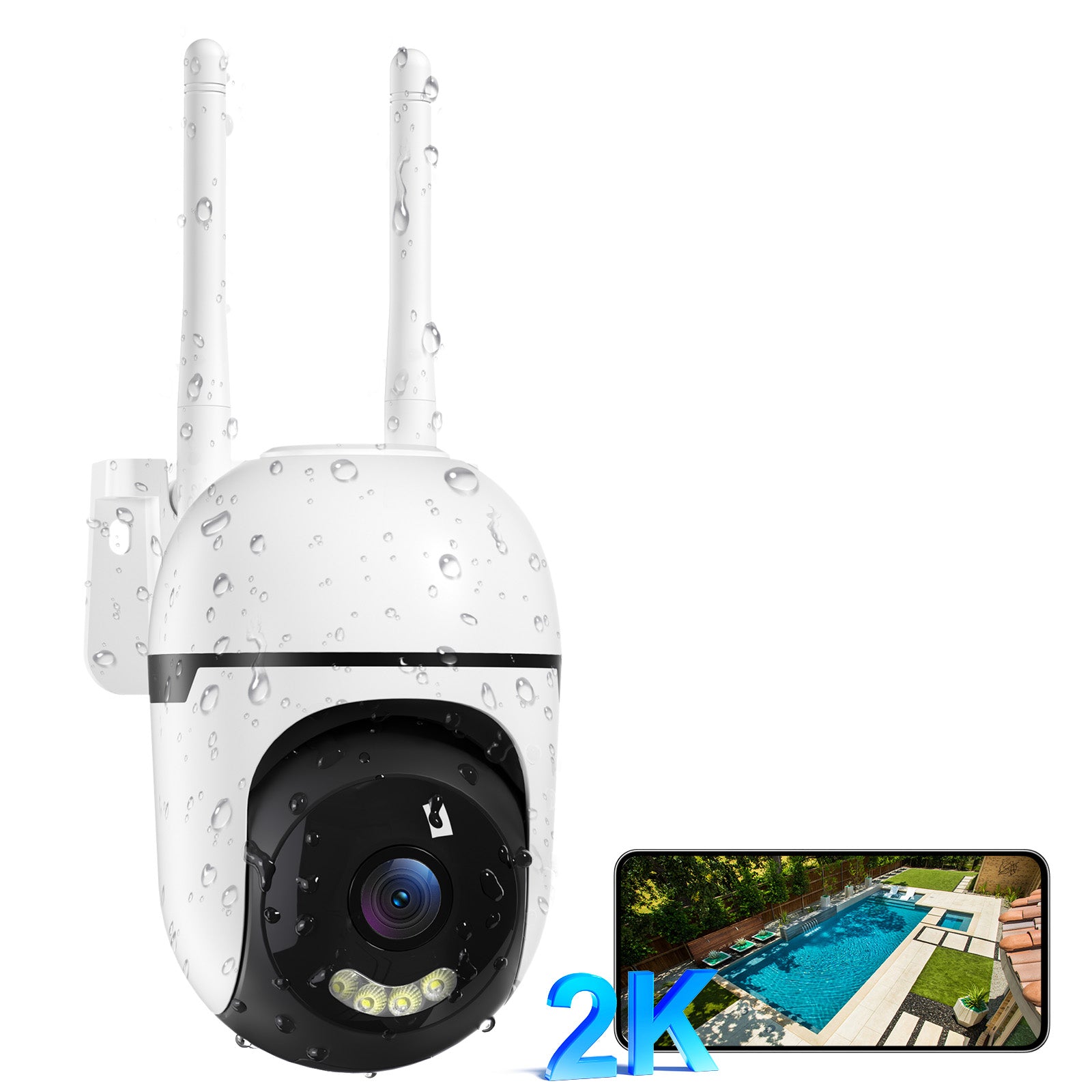 3MP PTZ Sans fil intérieur extérieur Mini caméra CCTV Système de sécurité réseau Caméra Wifi Avec