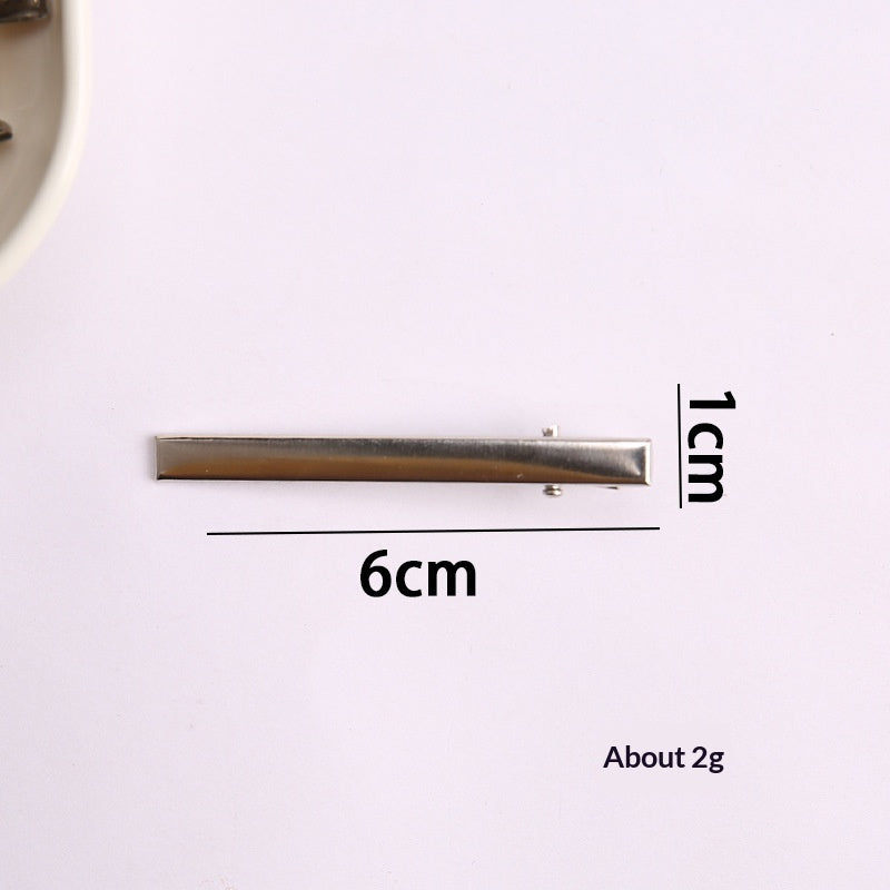 Simple métal argenté cheveux clip style latéral
