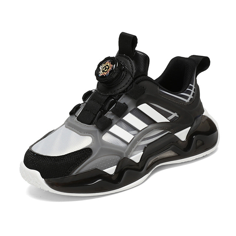 Chaussures pour enfants Rotating Button Boy Non-slip Soft Bottom