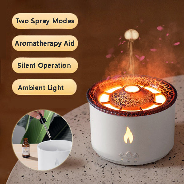 Huile essentielle à ultrasons créative Humidificateur Volcano Aromathérapie Spray machine Jellyfish