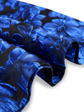 Jupe en Maxi plissée de jacquard bleu royal à haute hauteur