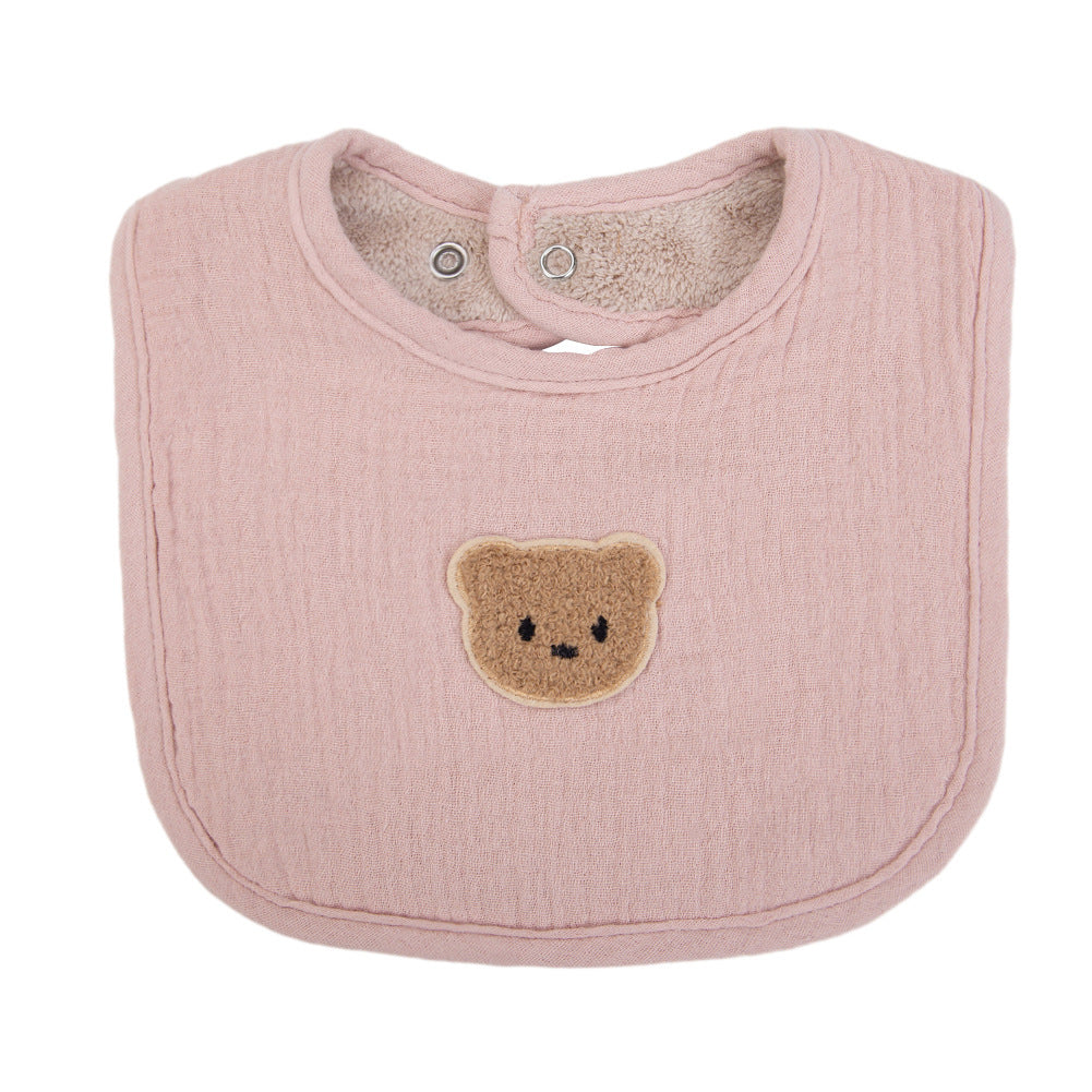 Dessin animé animal imprimé Bébé coton Bib