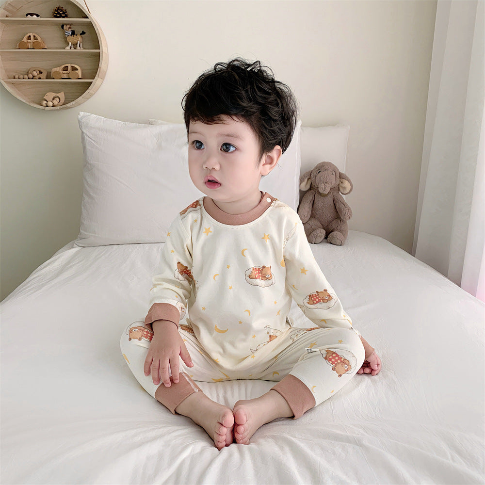 Ensemble de vêtements d'automne pour enfants en coton pur