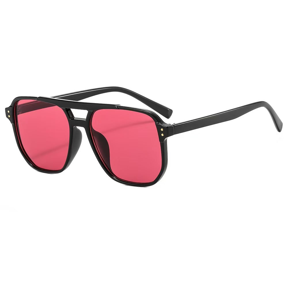 Lunettes de soleil à double pont carrées