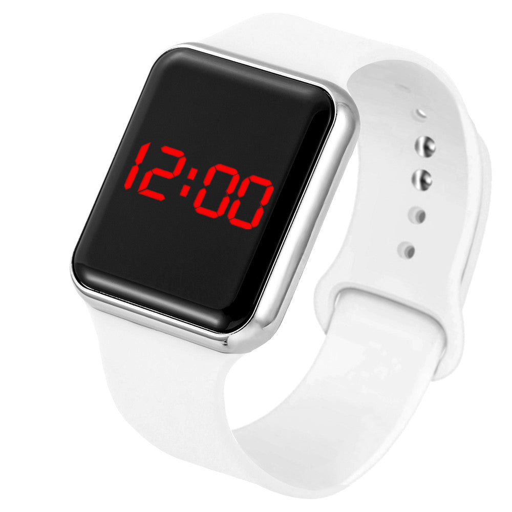 Silica Gel Montre électronique Imperméable Bracelet Étudiant Montre