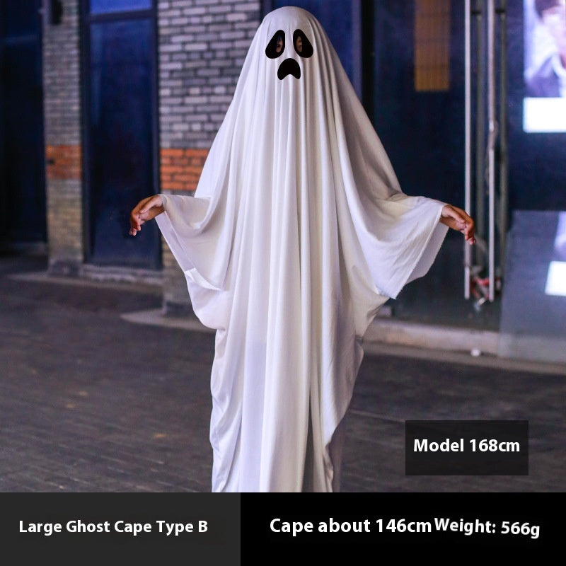 Costume blanc de fête d'Halloween Ghost Cloak Robe