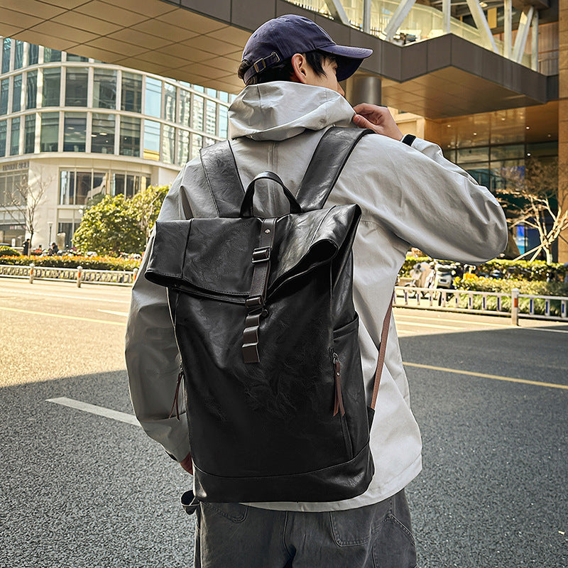 Sac à dos pour hommes Sac à dos pour ordinateur grande capacité Etanche Solide Couleur Voyage pour femmes