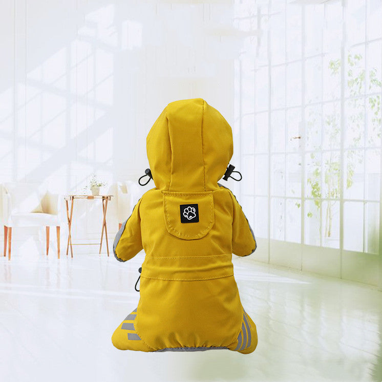 Pâte de pluie pour chien Pack complet Quatre pieds Waterproof Rain Cape Pet Produits