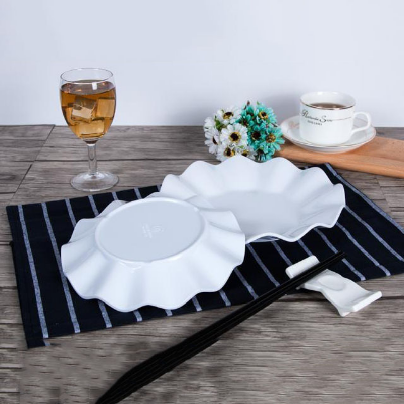 Assiette en plastique de table en mélamine de couleur pure