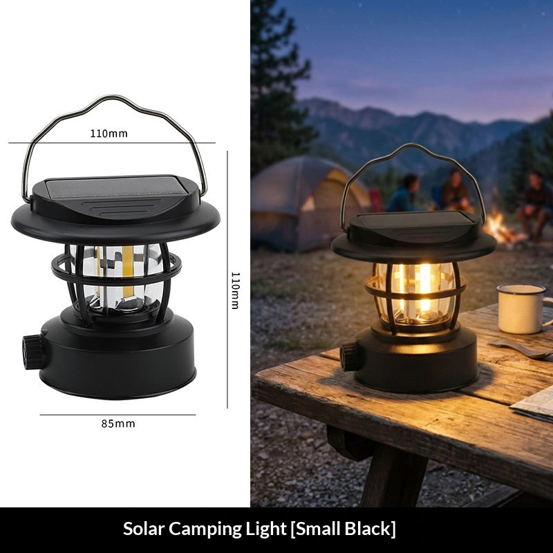 Lampe de camping rétro à énergie solaire