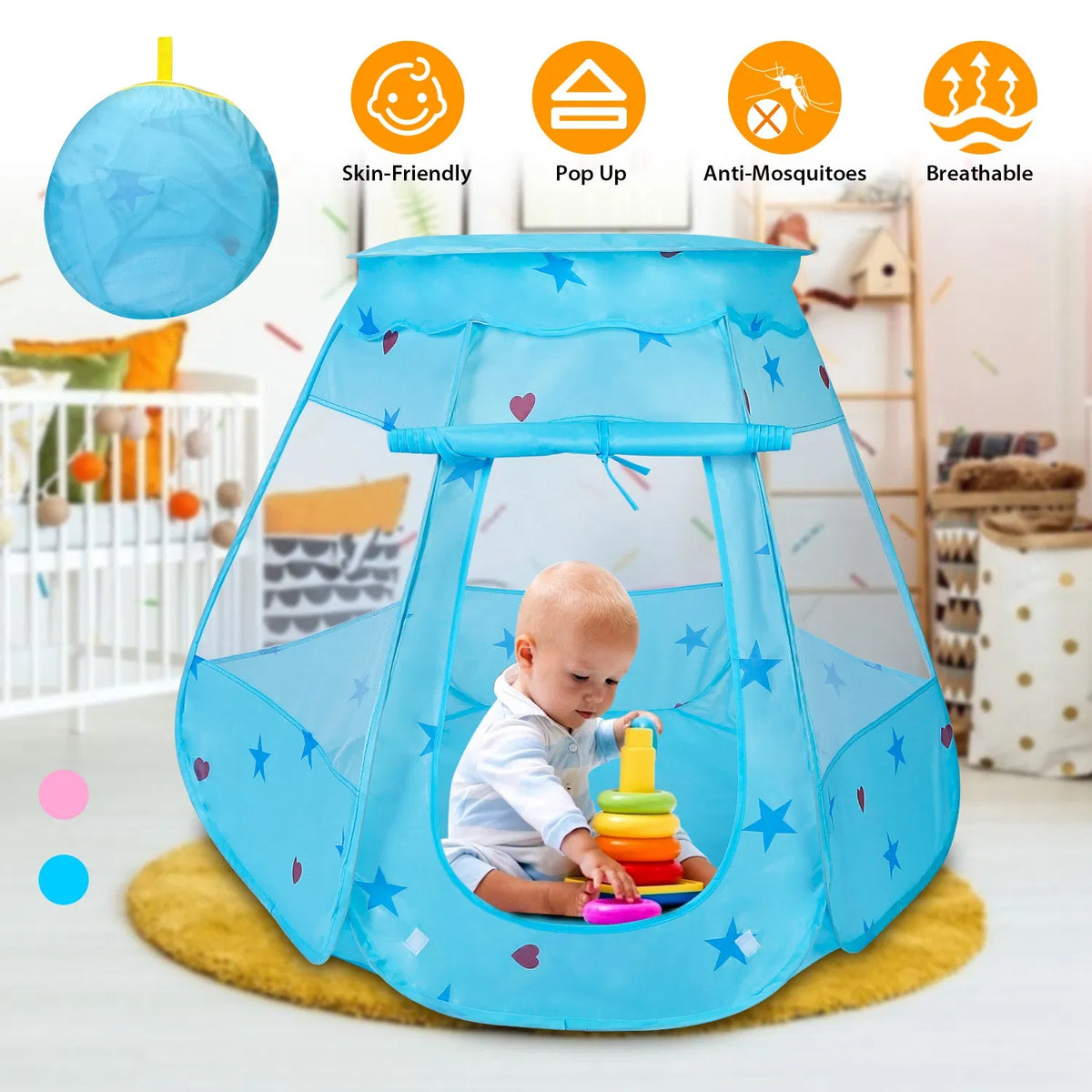 Enfants Pop Up Jeu Tente Prince Prince Princess Toddler Jouer Tente Intérieur Extérieur Château Jeu Jouer Te