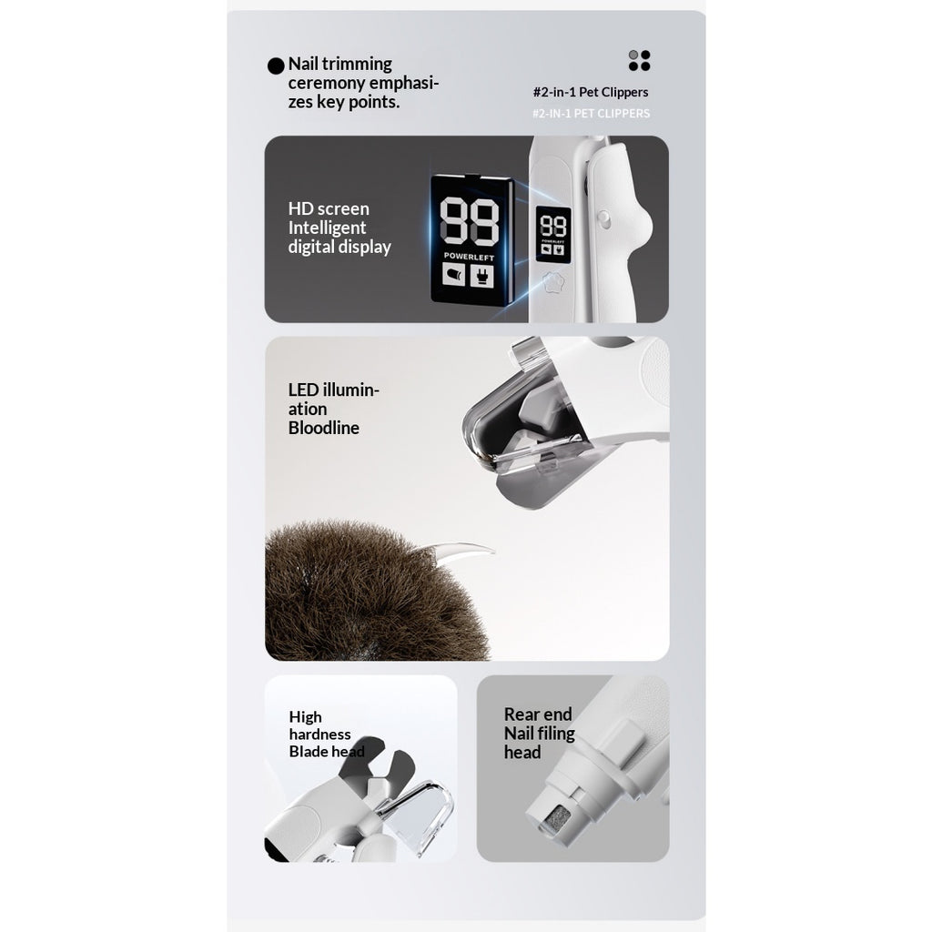 Clipper 2-en-1 pour chien électrique pour chien et chat
