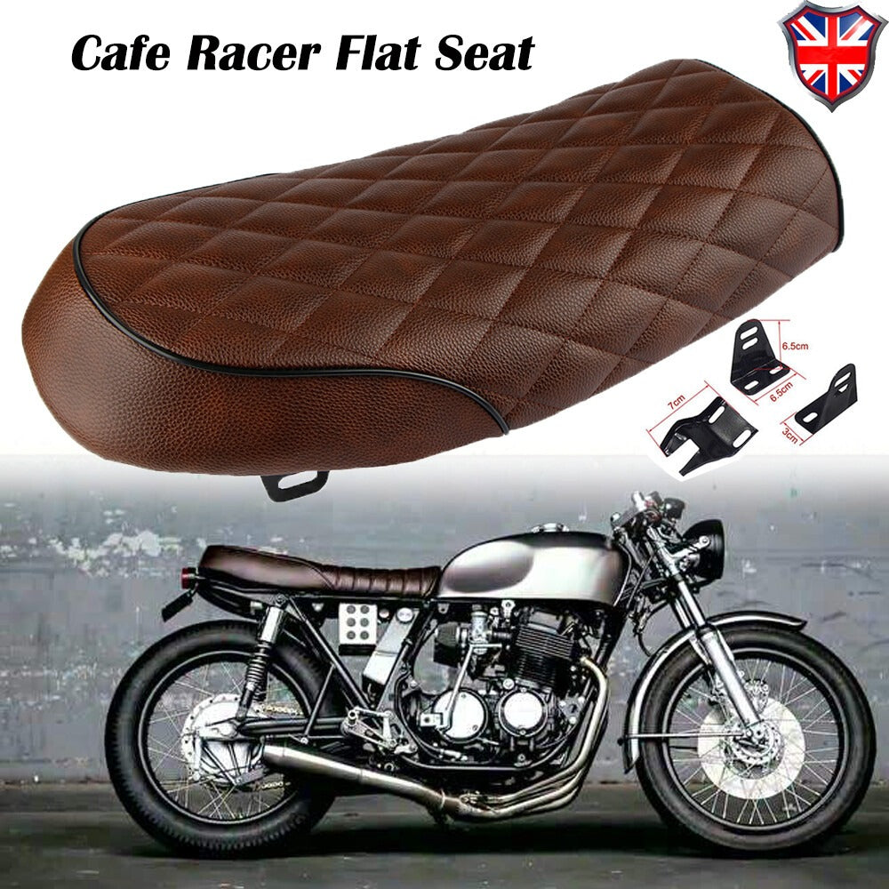 Siège universel de moto Plat Brat Saddle pour Y Amaha H Onda S Uzuki Cafe Racer UK