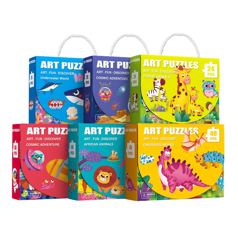 Boîte cadeau Puzzle portable Jouets éducatifs pour l'éducation précoce