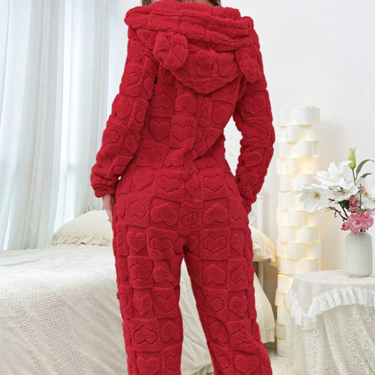 Pyjama en peluche Onesie avec body tendance pour la maison
