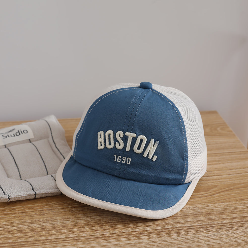 Chapeaux de bébé garçon et fille - lettre brodée à la mode et occasionnelle Short Brimmed Baseball
