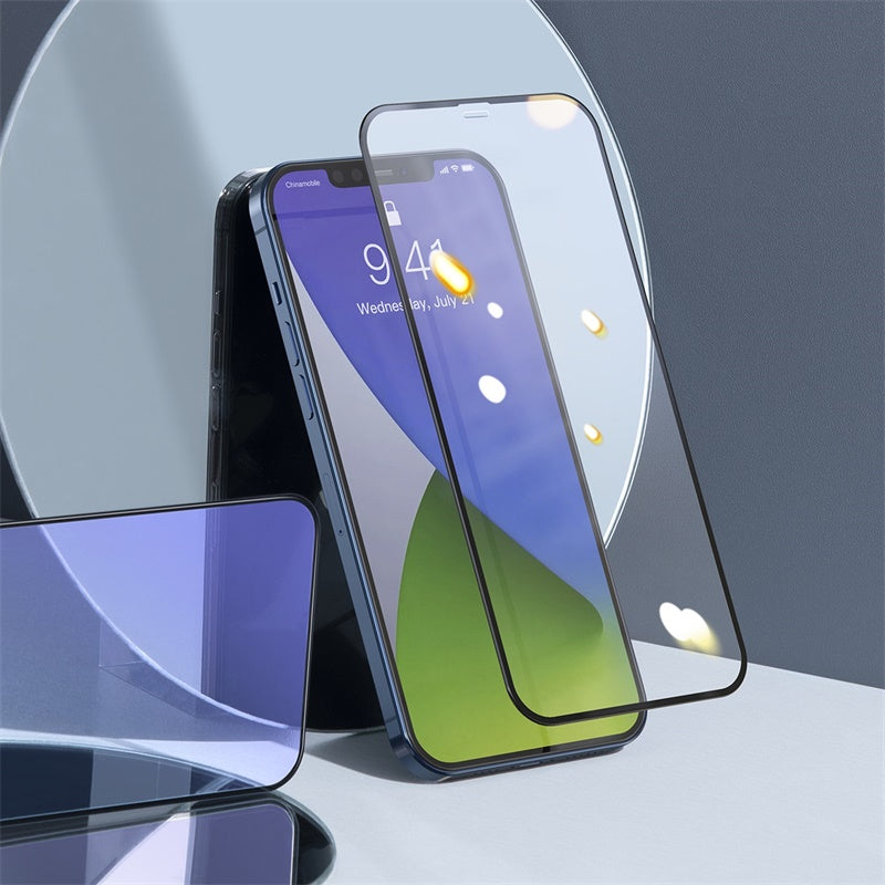 0.3mm Full Screen Curved Anti-Blue Light Tempered Film pour IP 5.4 pouces deux pièces noir