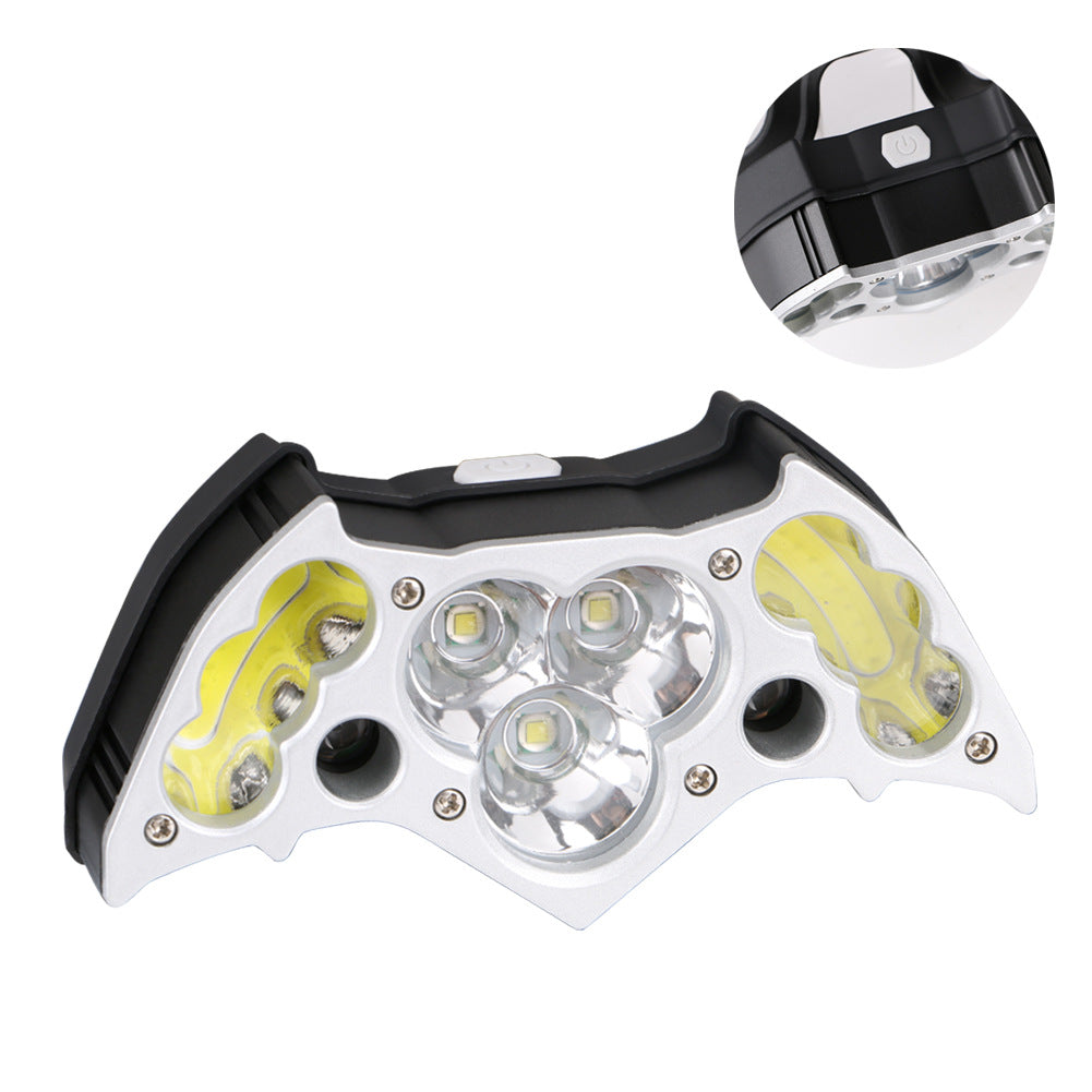 Chargeable Cob Strong Headlight Outdoor Aluminium Alloy Camping Searchlight