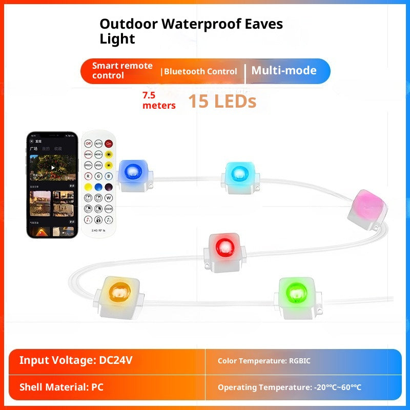 Toit extérieur lumière Magic Color Smart Imperméable App Bluetooth contrôle lumière décorative