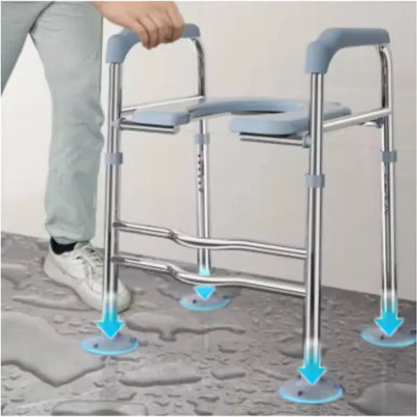 Aide permanente pliable aux toilettes