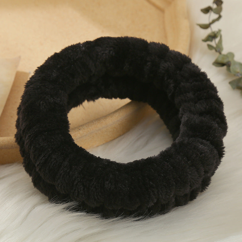 Bandeau de lavage du visage simple couleur solide
