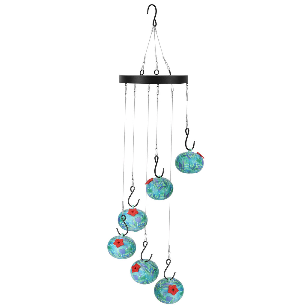 1Pc Wind Chimes Humming Bird Feeder Fourmi et Bee Proof Outdoor Hanging Hummingbird Feeder F