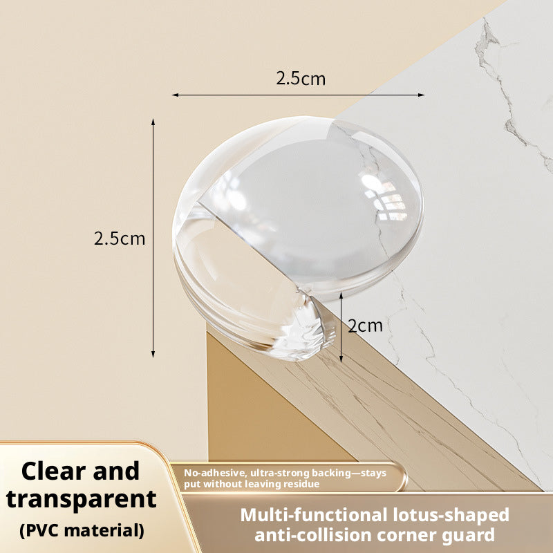 Multi-fonctionnel anti-collision angle transparent couleur-4 pack