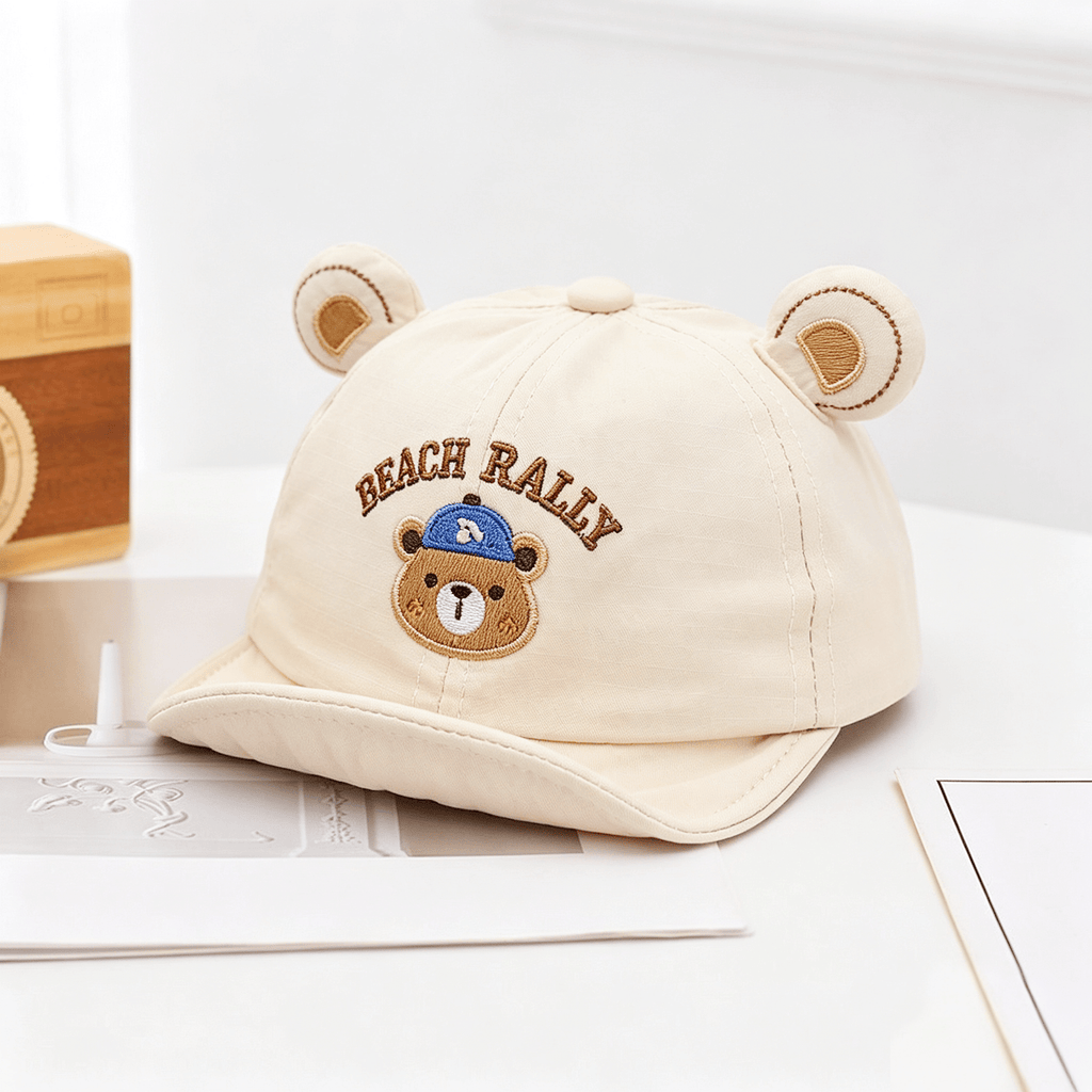 Summer Boys' Et Girls' Soft Brimmed Lettre Brodée Casquette de baseball avec mignon et ludique