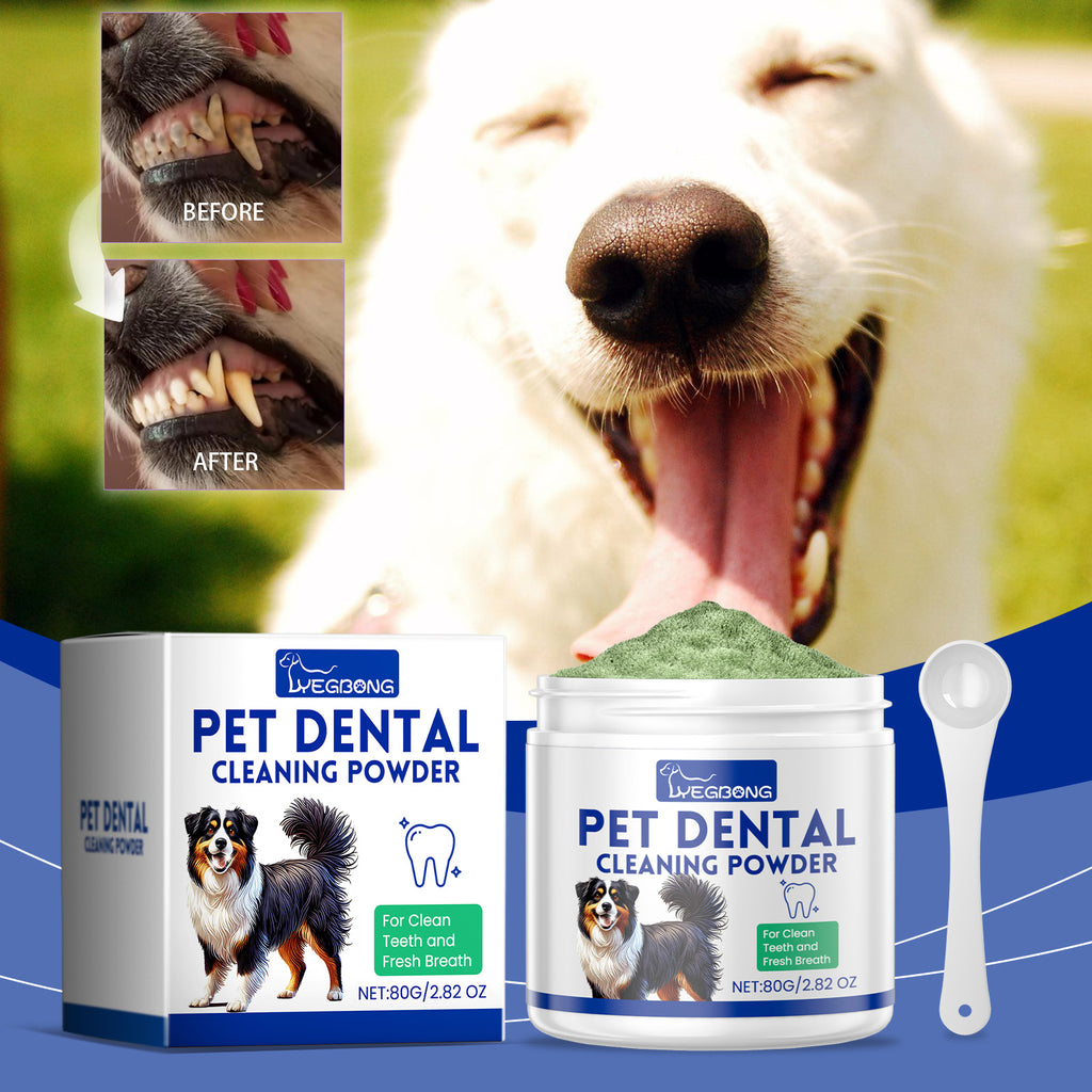 Poudre de nettoyage de dents de chien