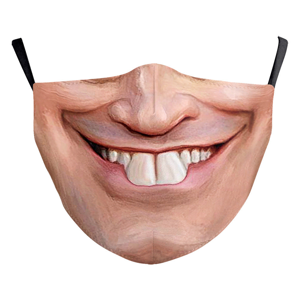 Carnival d'Halloween Impression numérique Funny Clown Face Double Layer Masque de poussière