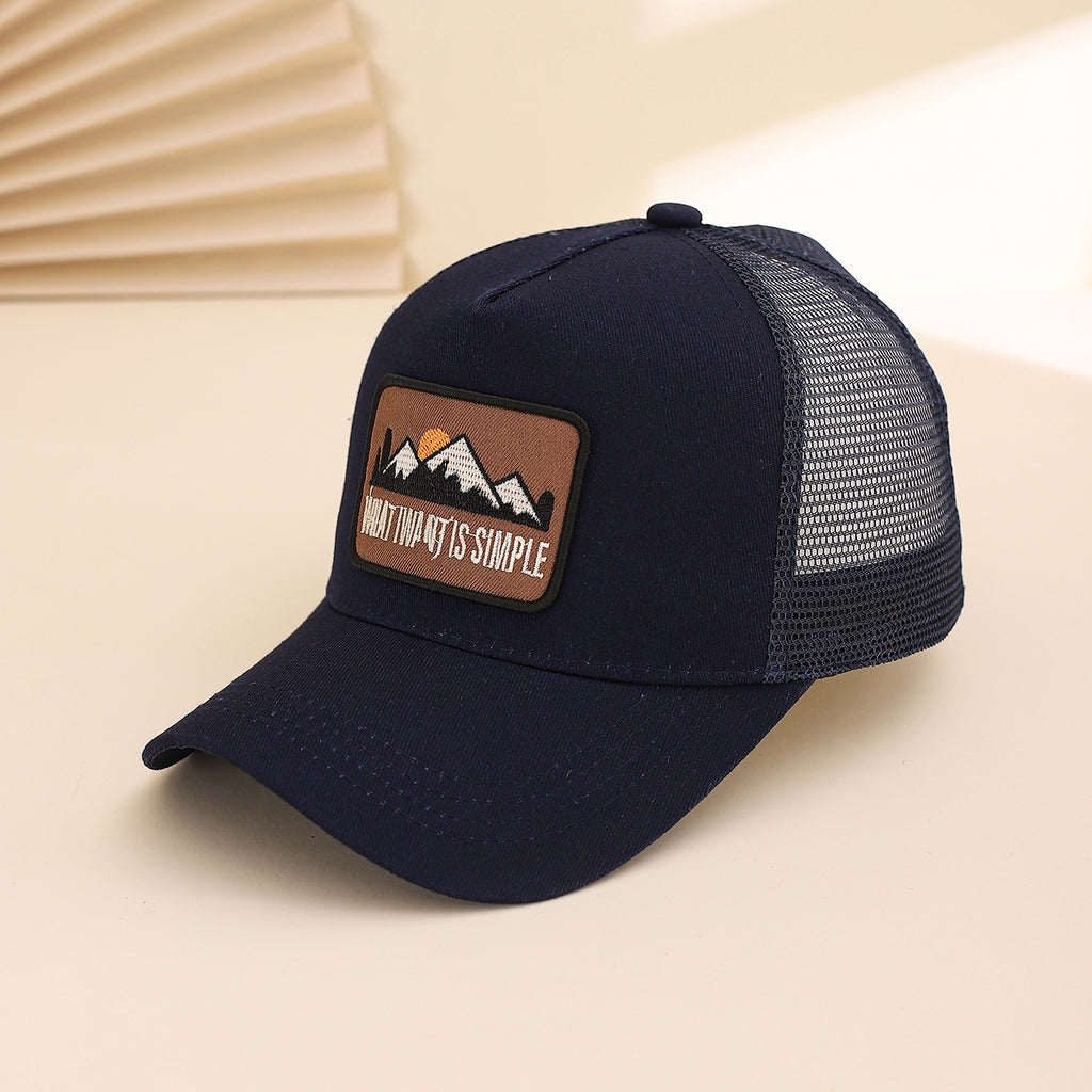 Patchwork homme Sunset Mountain Mesh Casquette de baseball