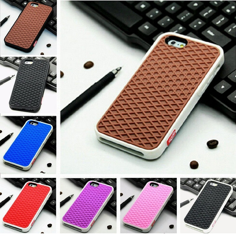 Étui de téléphone en silicone à semelle de gaufre