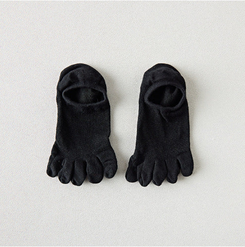 Désodorisant en coton pour hommes et chaussons respirantes à cinq orteils absorbant la sueur
