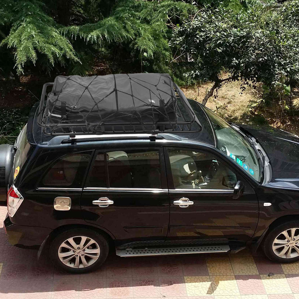 1Pc 63x39x6.3 dans le panier universel de porte-bagages de porte-bagages de porte-bagages avec crochet