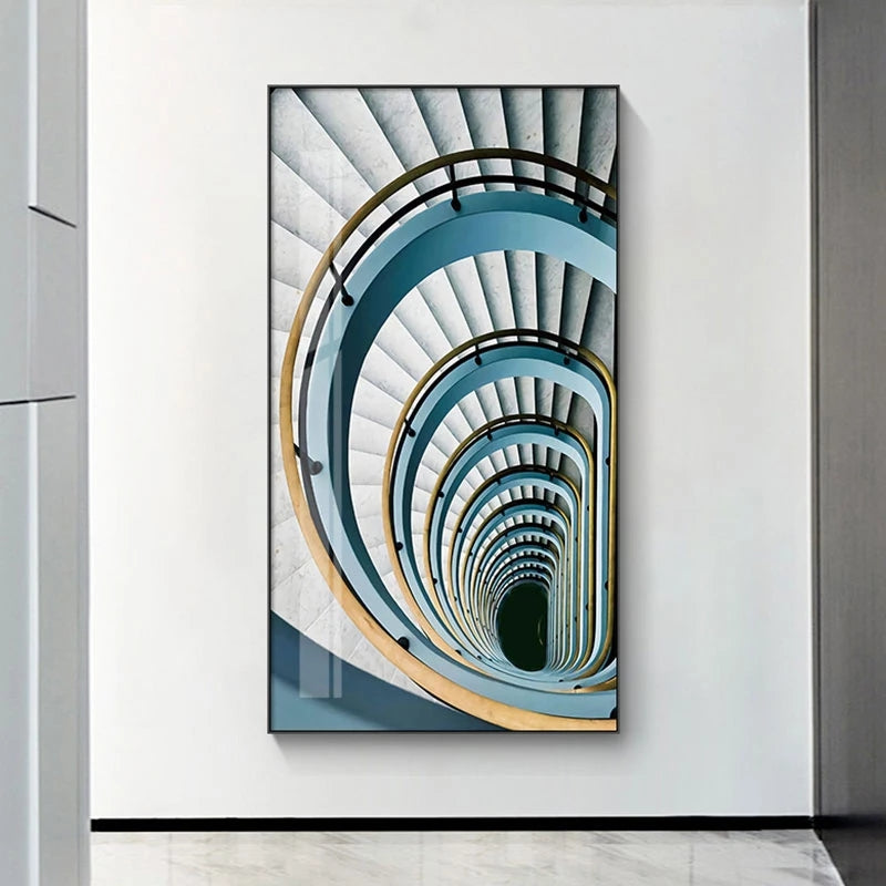Affiche d'art murale architecturale en toile brillante