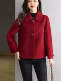 Élégant woolen court manteau pour les femmes