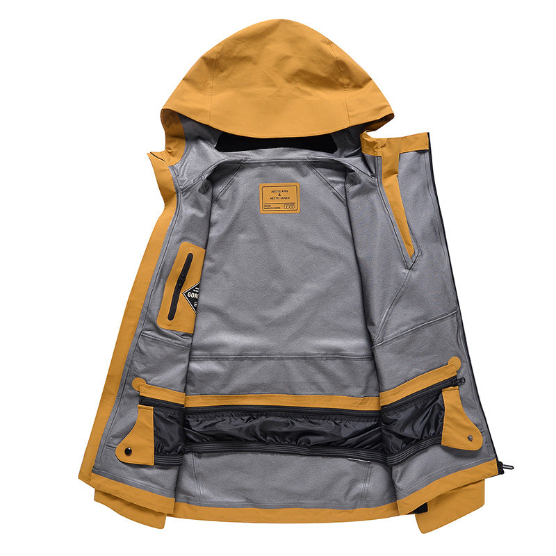 Costume de ski homme et femme en plein air imperméable à l'eau Veneer Double Plaque Costume de ski