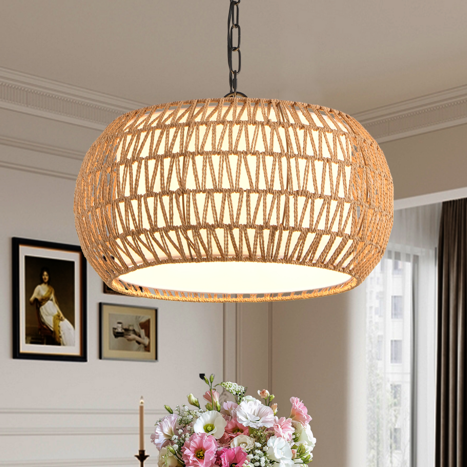 Lampe pendentif ferme de 18 pouces avec hauteur réglable