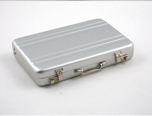 Mot de passe créatif safe forme aluminium carte de visite porte mini valise carte de visite hol