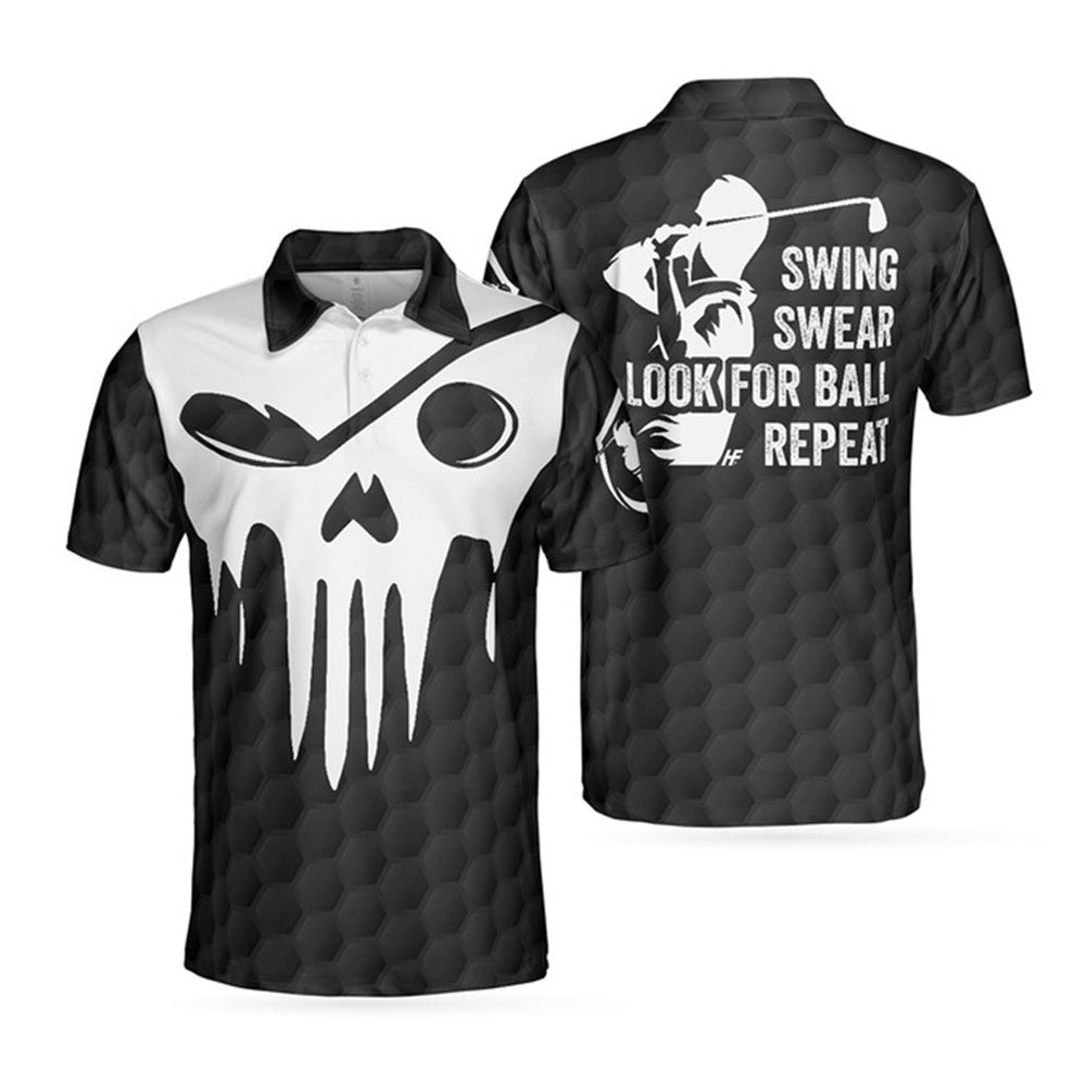 Chemise de golf pour homme T-shirt manches courtes