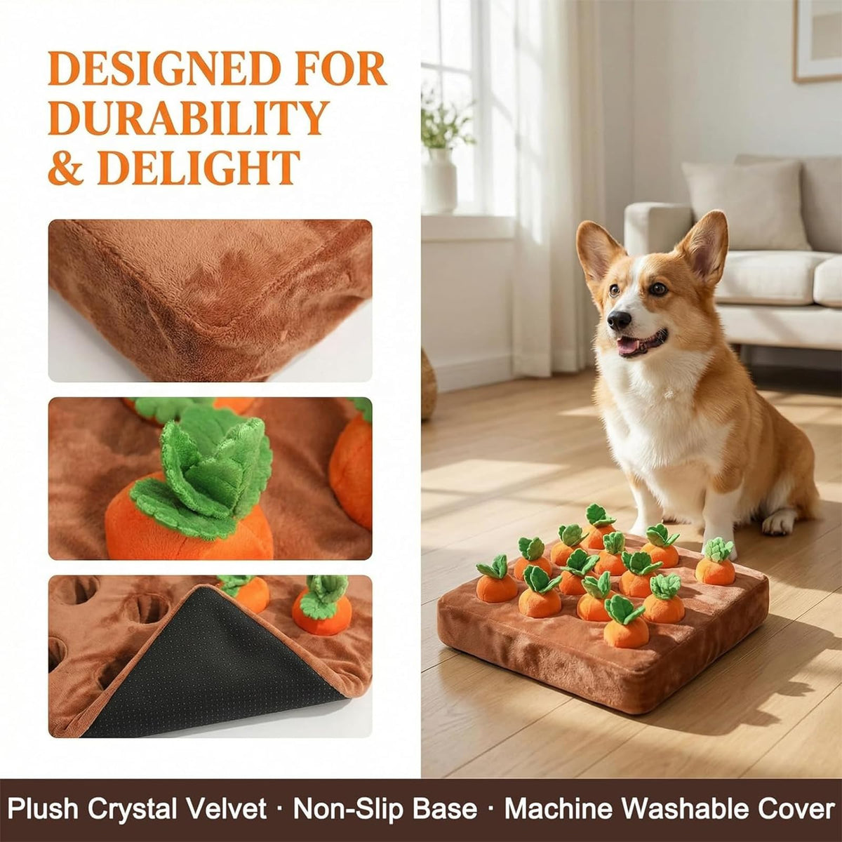 Jouet pour chien de carottes