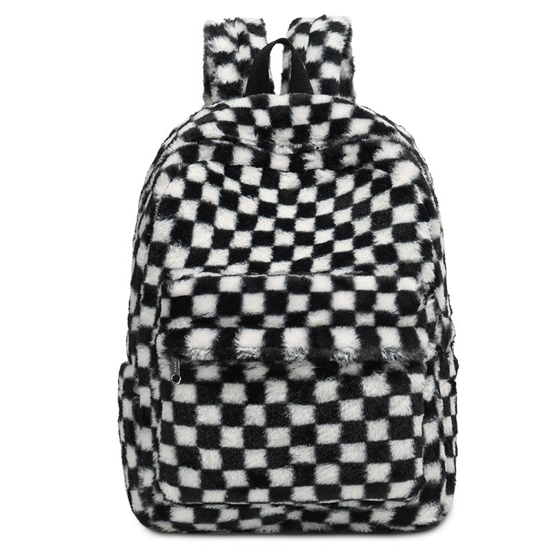 Sac à dos en peluche mignon nouveau style sac scolaire