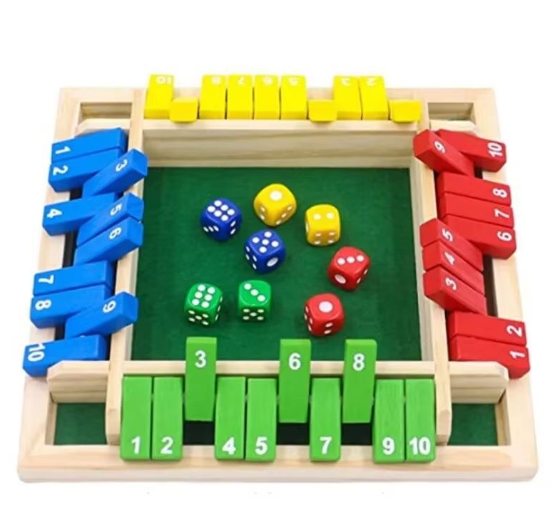 Jeu de table de dés PU coloré avec inverseur pour les enfants