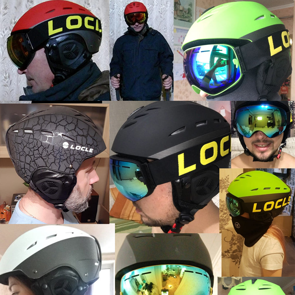 Casques de neige chauds et anticollision pour hommes et femmes